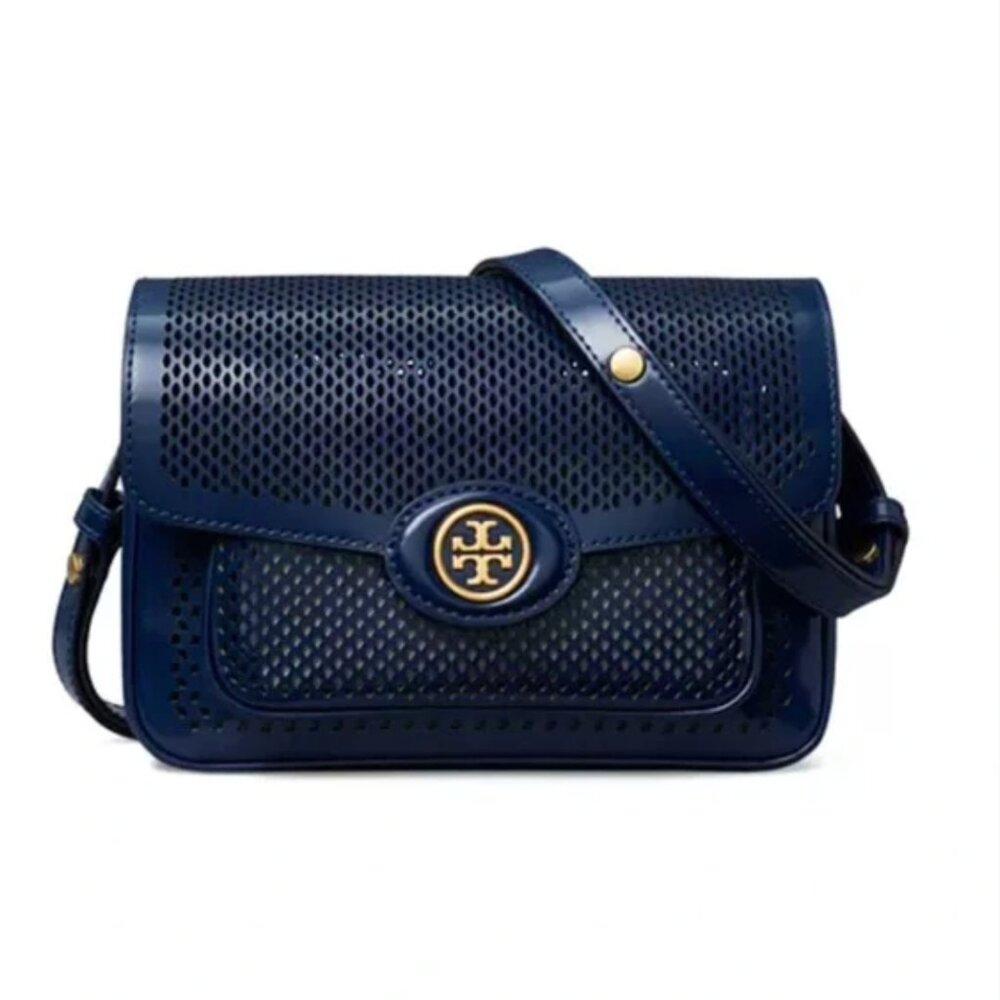 Tory Burch Robinson Perforated Leather Crossbody NWOT